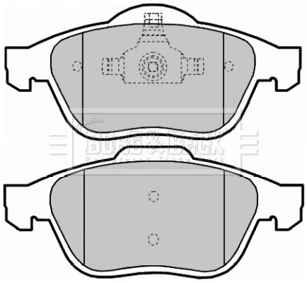 BORG & BECK Комплект тормозных колодок, дисковый тормоз BBP2016